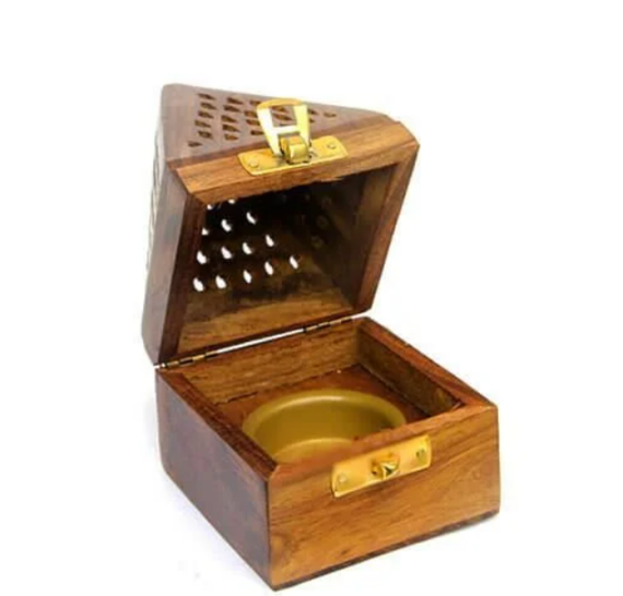 Räucherkegel-Holzbox (14 cm) - 1