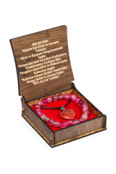 Schmuckset aus Mix-Quarzstein Halskette und Armband mit Geschenkbox - 