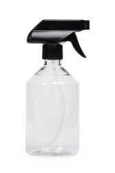 Schwarze Sprühflasche mit Auslöser - 500 ml Dicke PET-Flasche - 1