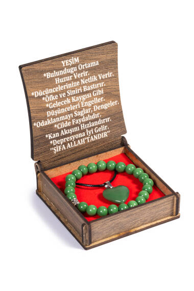 Set Collier et Bracelet en Pierre de Jade (1) avec Boîte - 1