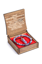 Set Collier et Bracelet en Pierre de Sodalite avec Boîte - 1