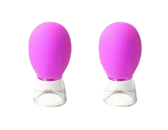 Silicone Facial Massage Cups Blue 2-Pack - 2