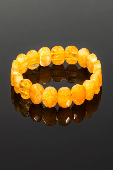 Sitrin Taşı Doğal Taş Rolex Bileklik (Oval) - 3
