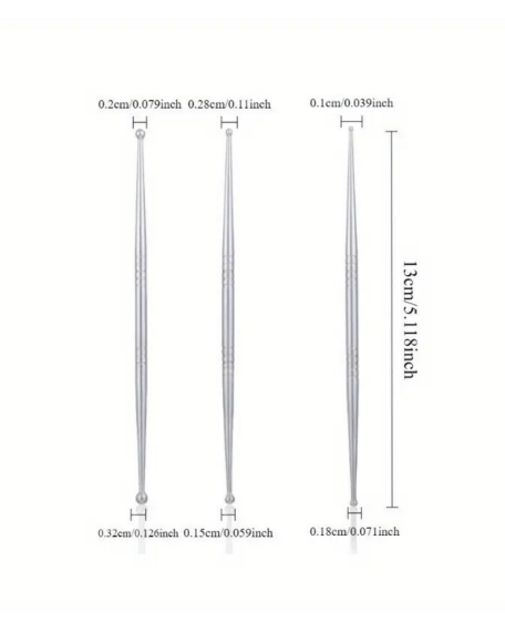 Stylos d’Acupression en Acier (Lot de 3) - 2