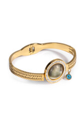 Yılancık Stone Cuff Stainless Steel Bracelet (00) - 2