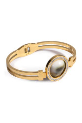 Yılancık Stone Cuff Stainless Steel Bracelet (54) - 2