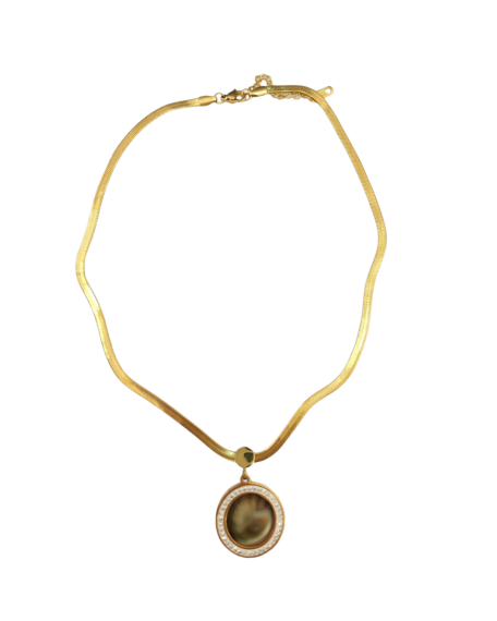 Yılancık Stone Steel Necklace (4) - 1